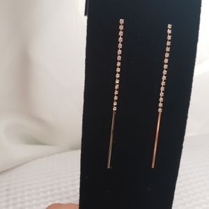 Sterling studded drop earrings